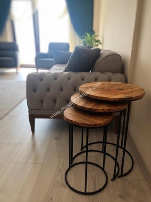 Nat�rliche h�lzerne Couchtische