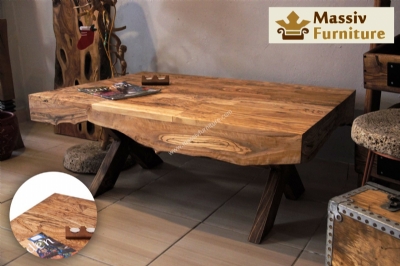 Nat�rliche h�lzerne Couchtische