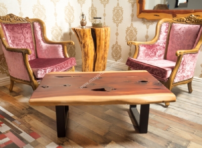 Nat�rliche h�lzerne Couchtische